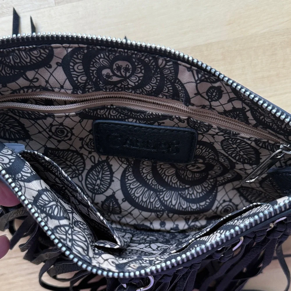 Carlos by Carlos Santana Black Fringe Wristlet